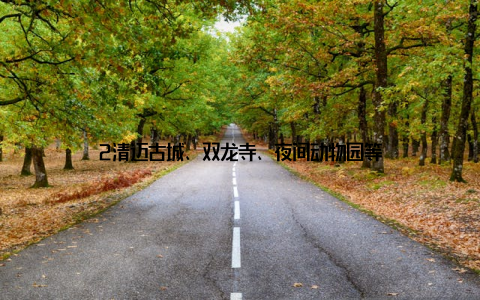 2清迈古城、双龙寺、夜间动物园等