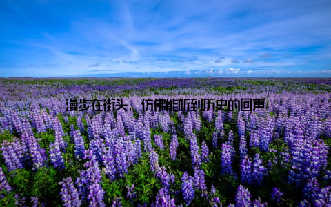 漫步在街头, 仿佛能听到历史的回声