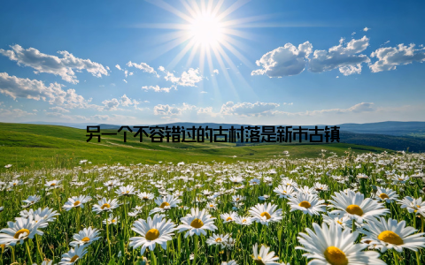 另一个不容错过的古村落是新市古镇