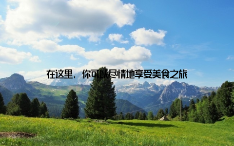 在这里, 你可以尽情地享受美食之旅