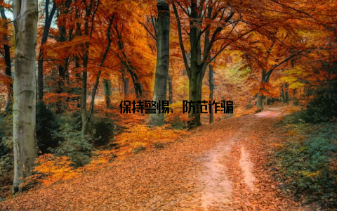 – 保持警惕, 防范诈骗