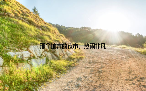 那个地方的夜市, 热闹非凡