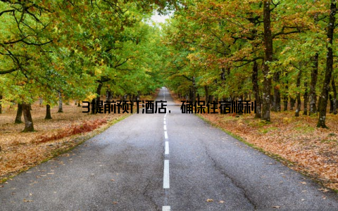 3提前预订酒店, 确保住宿顺利